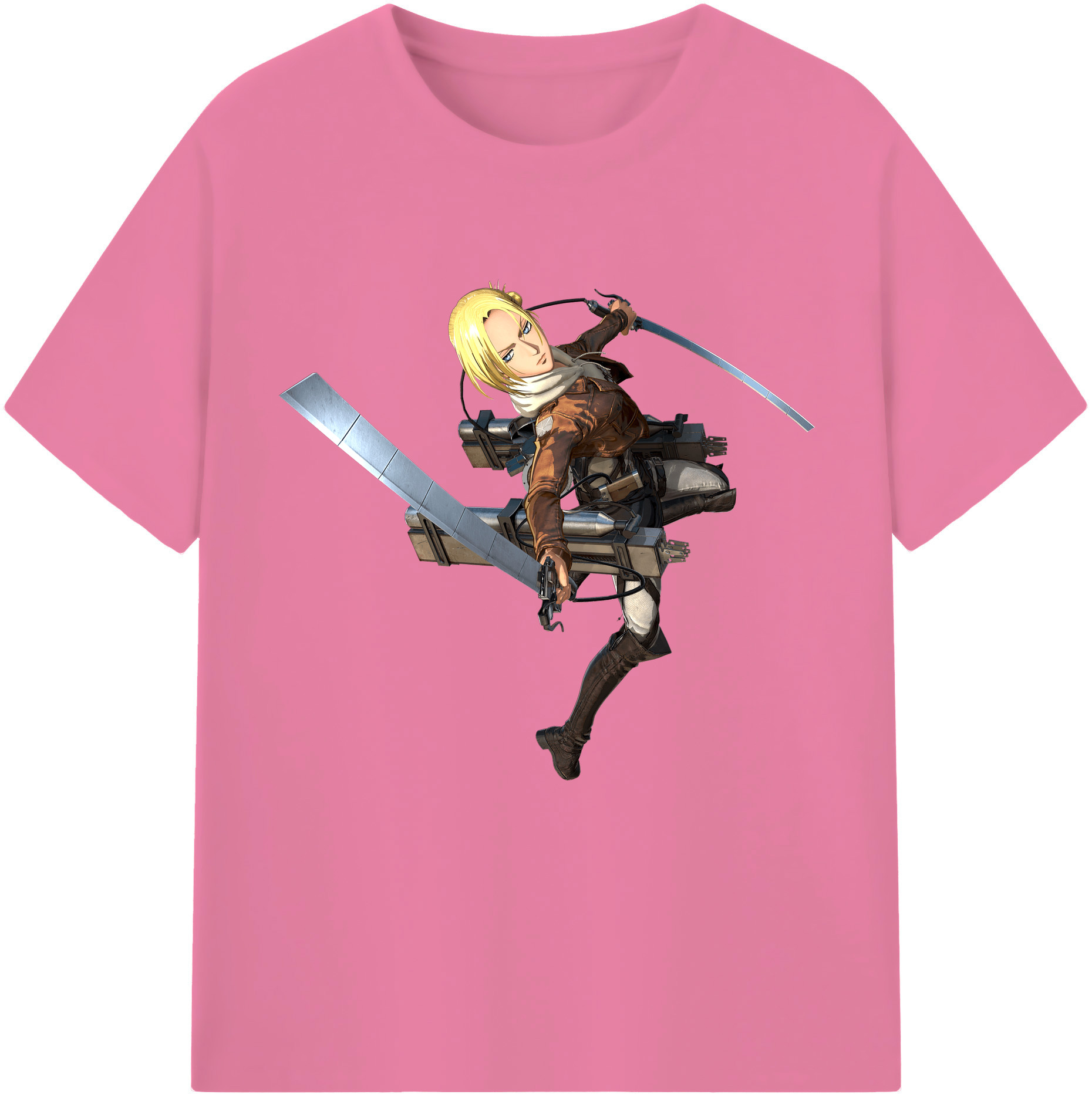 （画像用） 進撃の巨人 アニ・レオンハート Attack on Titan Annie Leonhart 綿100％半袖Tシャツ（フロントプリント）